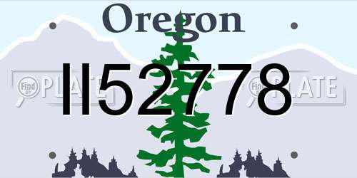 II52778 Oregon License Plate