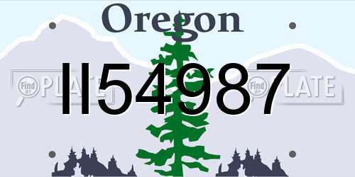 II54987 Oregon License Plate