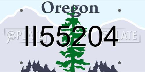 II55204 Oregon License Plate