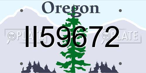 II59672 Oregon License Plate