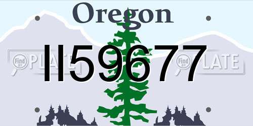 II59677 Oregon License Plate