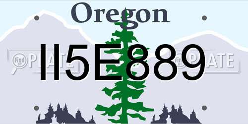 II5E889 Oregon License Plate