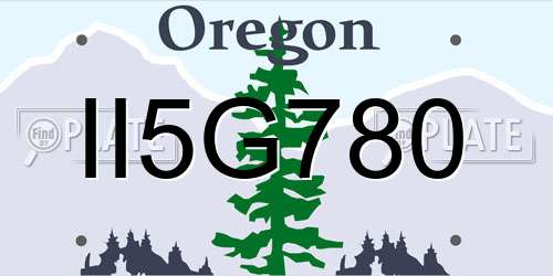 II5G780 Oregon License Plate