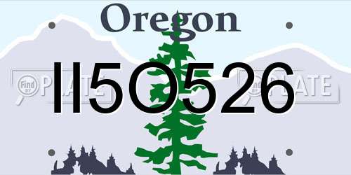 II5O526 Oregon License Plate