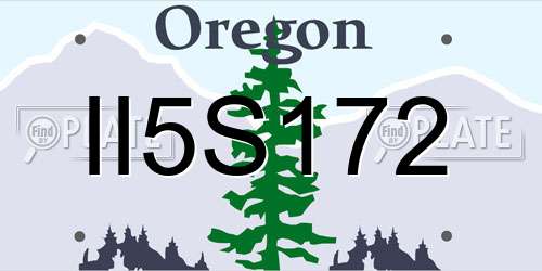 II5S172 Oregon License Plate