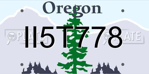 II5T778 Oregon License Plate