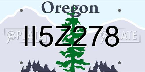 II5Z278 Oregon License Plate
