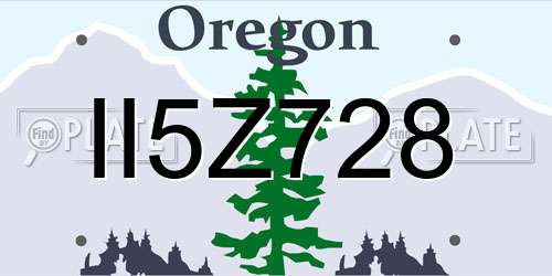 II5Z728 Oregon License Plate