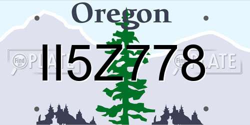 II5Z778 Oregon License Plate