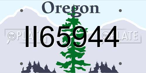 II65944 Oregon License Plate