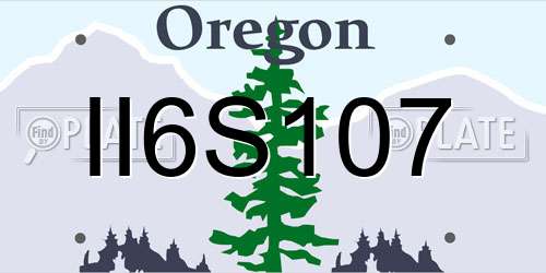 II6S107 Oregon License Plate