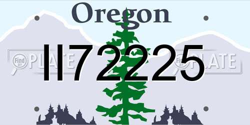 II72225 Oregon License Plate