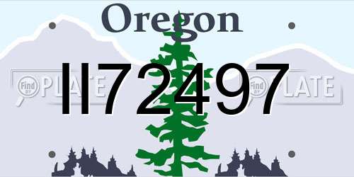 II72497 Oregon License Plate