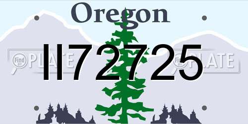 II72725 Oregon License Plate