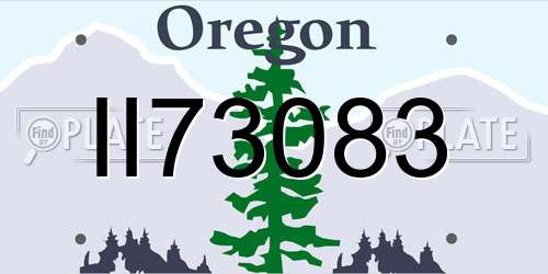 II73083 Oregon License Plate