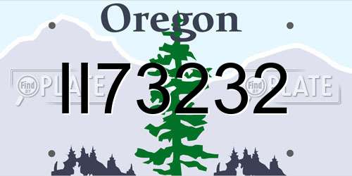 II73232 Oregon License Plate