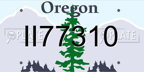 II77310 Oregon License Plate