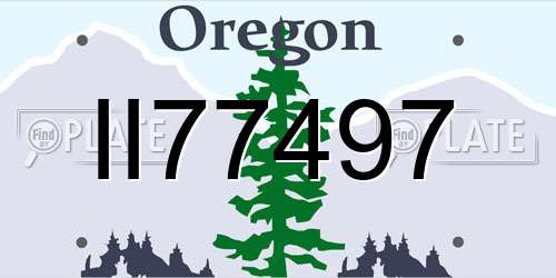 II77497 Oregon License Plate