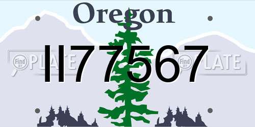II77567 Oregon License Plate