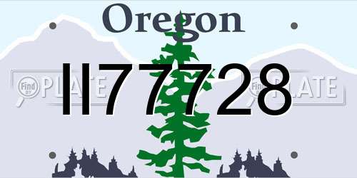 II77728 Oregon License Plate