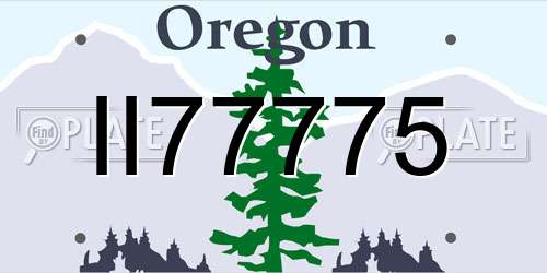 II77775 Oregon License Plate