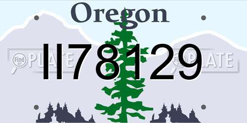 II78129 Oregon License Plate