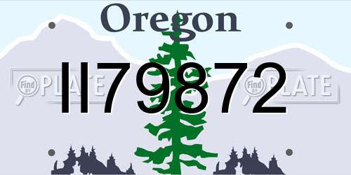 II79872 Oregon License Plate