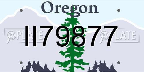 II79877 Oregon License Plate