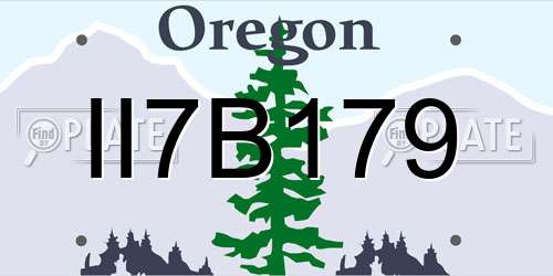 II7B179 Oregon License Plate
