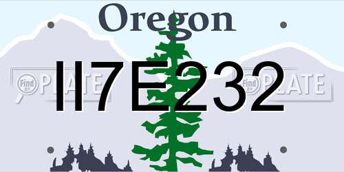 II7E232 Oregon License Plate