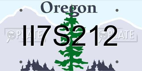II7S212 Oregon License Plate