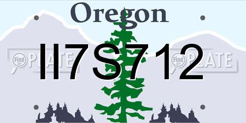 II7S712 Oregon License Plate