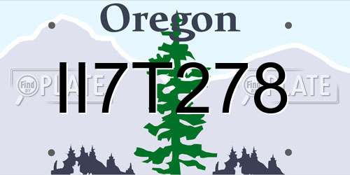 II7T278 Oregon License Plate