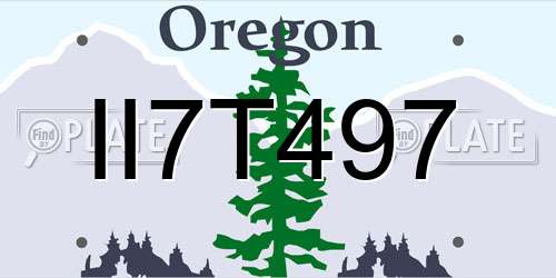 II7T497 Oregon License Plate