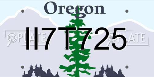 II7T725 Oregon License Plate