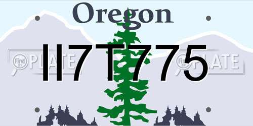 II7T775 Oregon License Plate