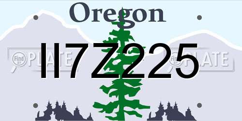 II7Z225 Oregon License Plate