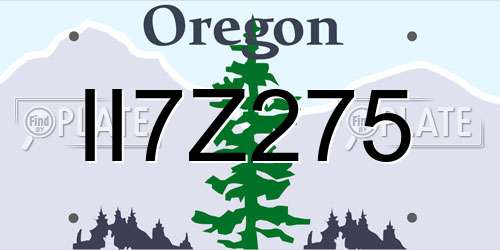 II7Z275 Oregon License Plate