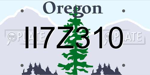 II7Z310 Oregon License Plate