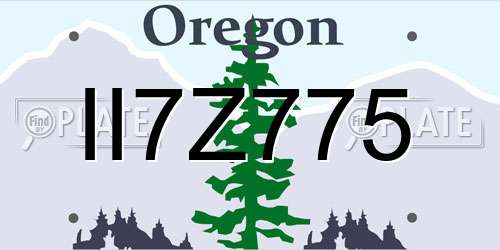 II7Z775 Oregon License Plate