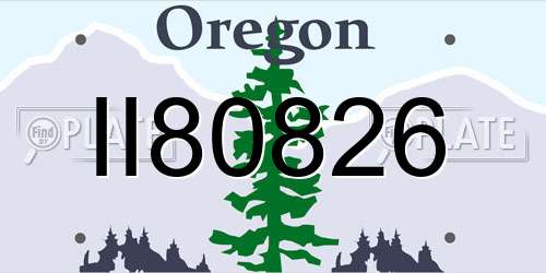 II80826 Oregon License Plate