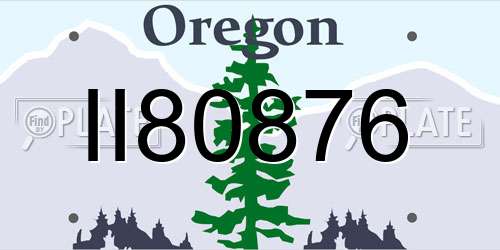II80876 Oregon License Plate