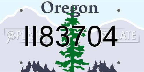 II83704 Oregon License Plate