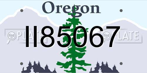 II85067 Oregon License Plate