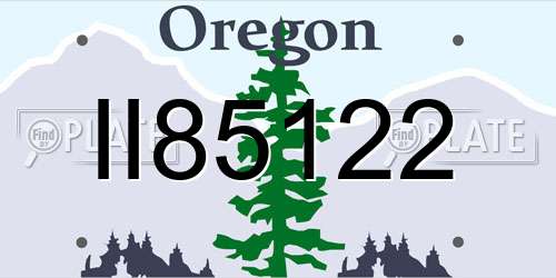 II85122 Oregon License Plate