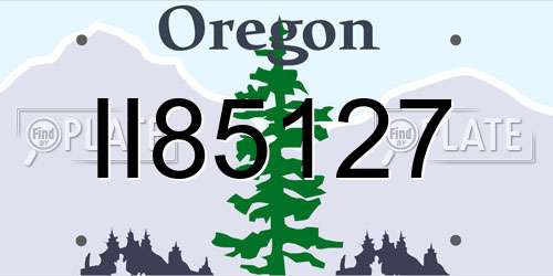 II85127 Oregon License Plate