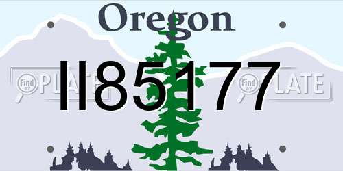 II85177 Oregon License Plate