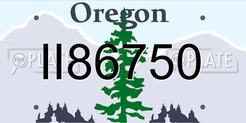 II86750 Oregon License Plate