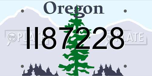 II87228 Oregon License Plate