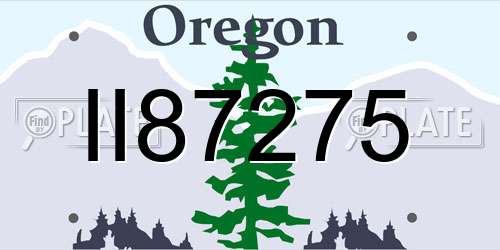 II87275 Oregon License Plate